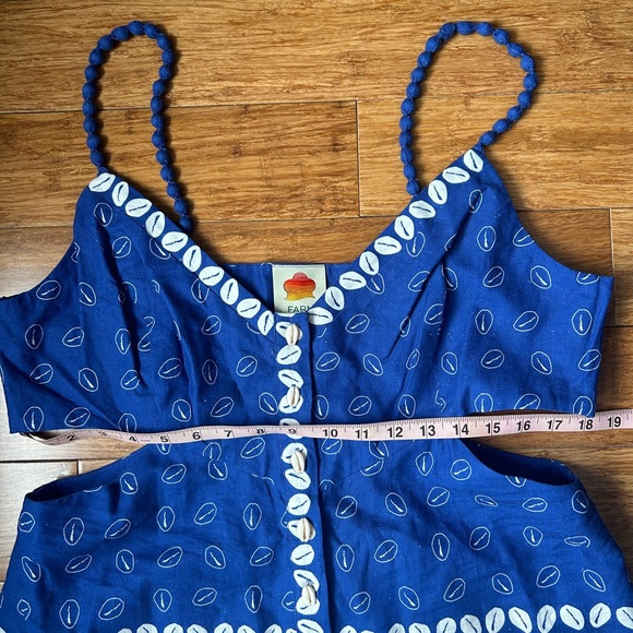 Farm Rio Blue Mixed Ondina Midi Dress XL NWT - Picture 8 of 14